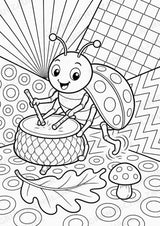 Marienkäfer POP Art Ausmalbilder 15 Malvorlagen – Materialseite 14