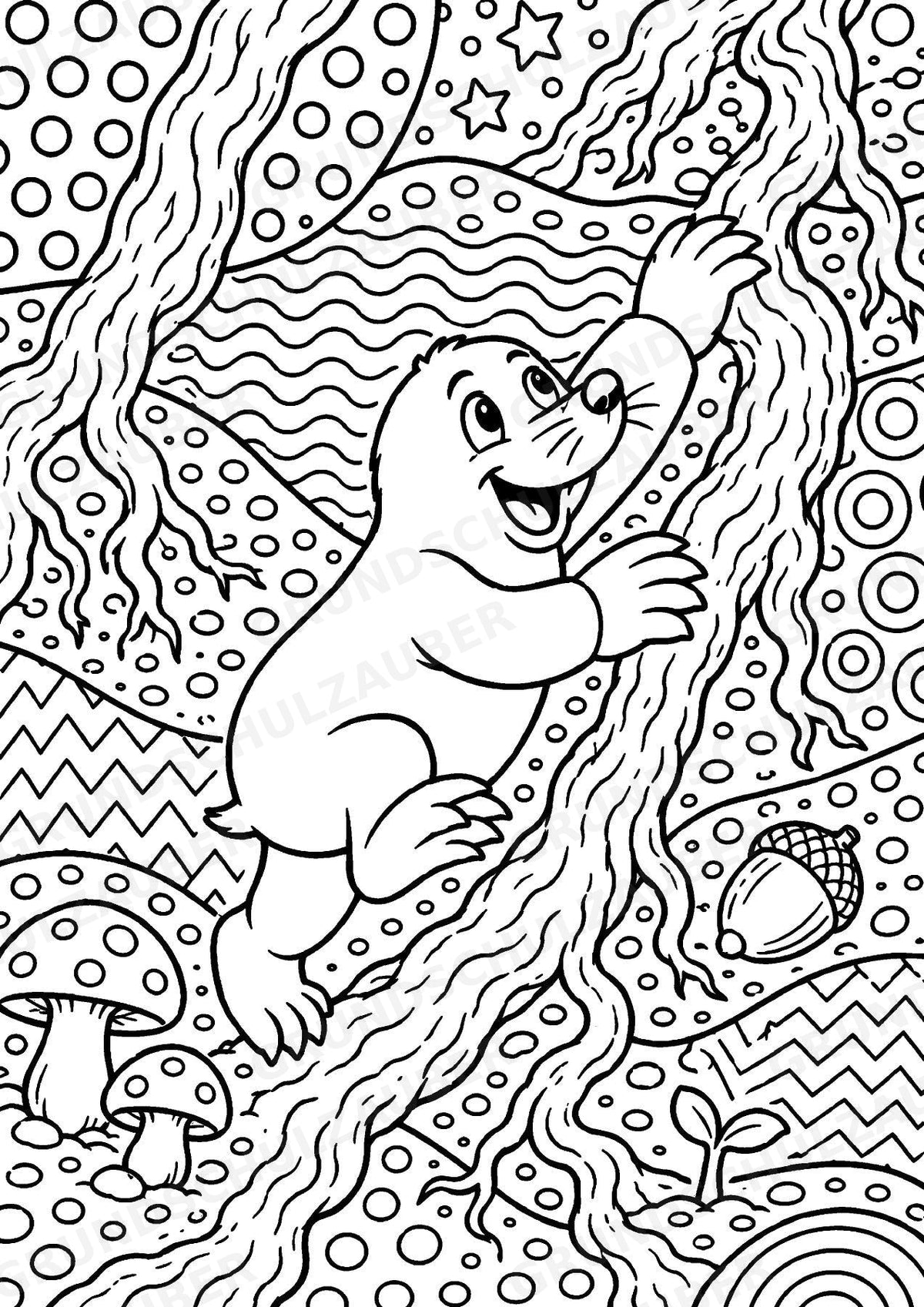 Maulwurf POP Art Ausmalbilder 15 Malvorlagen – Materialseite 11