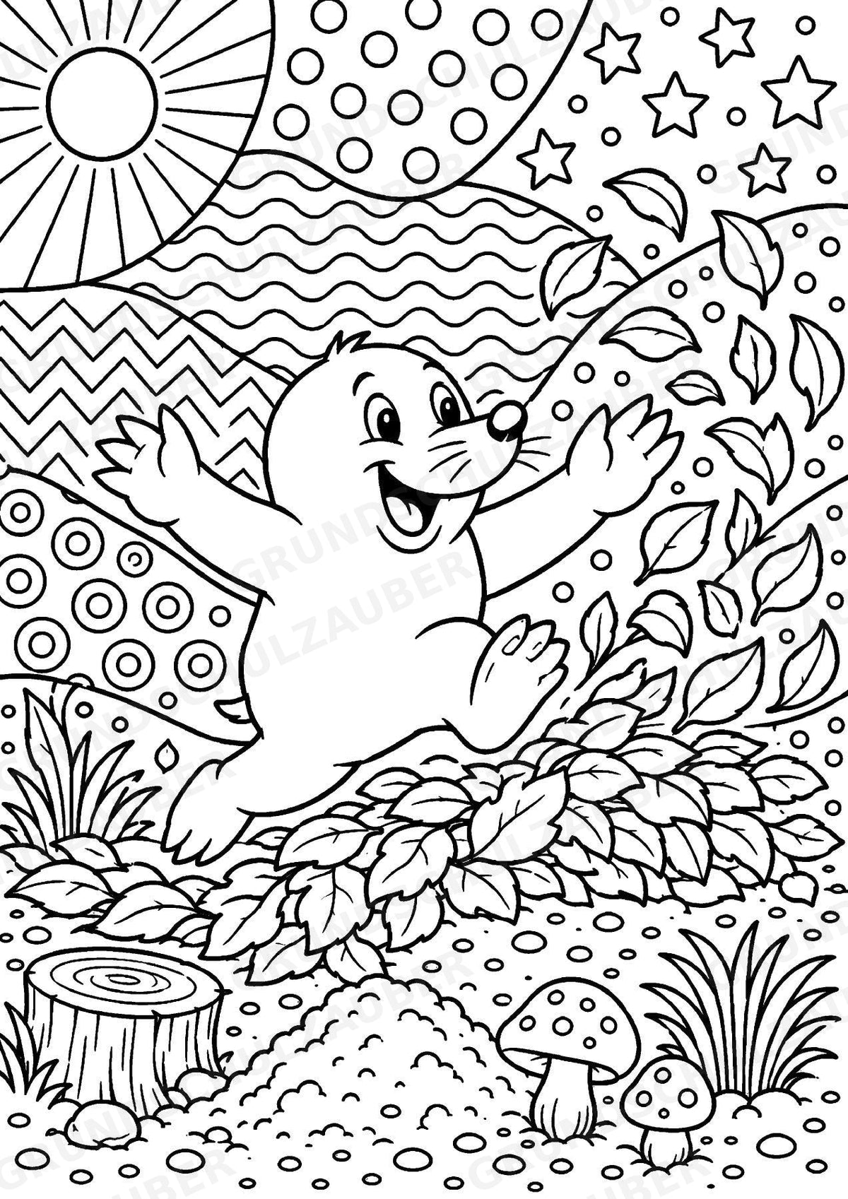 Maulwurf POP Art Ausmalbilder 15 Malvorlagen – Materialseite 12