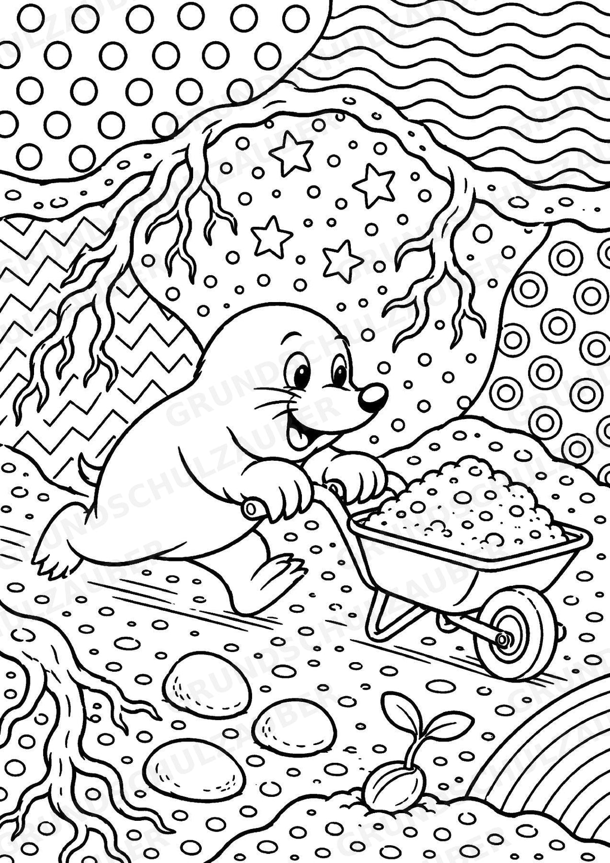 Maulwurf POP Art Ausmalbilder 15 Malvorlagen – Materialseite 16
