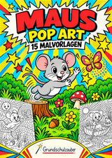 Maus POP Art Ausmalbilder 15 Malvorlagen – Cover