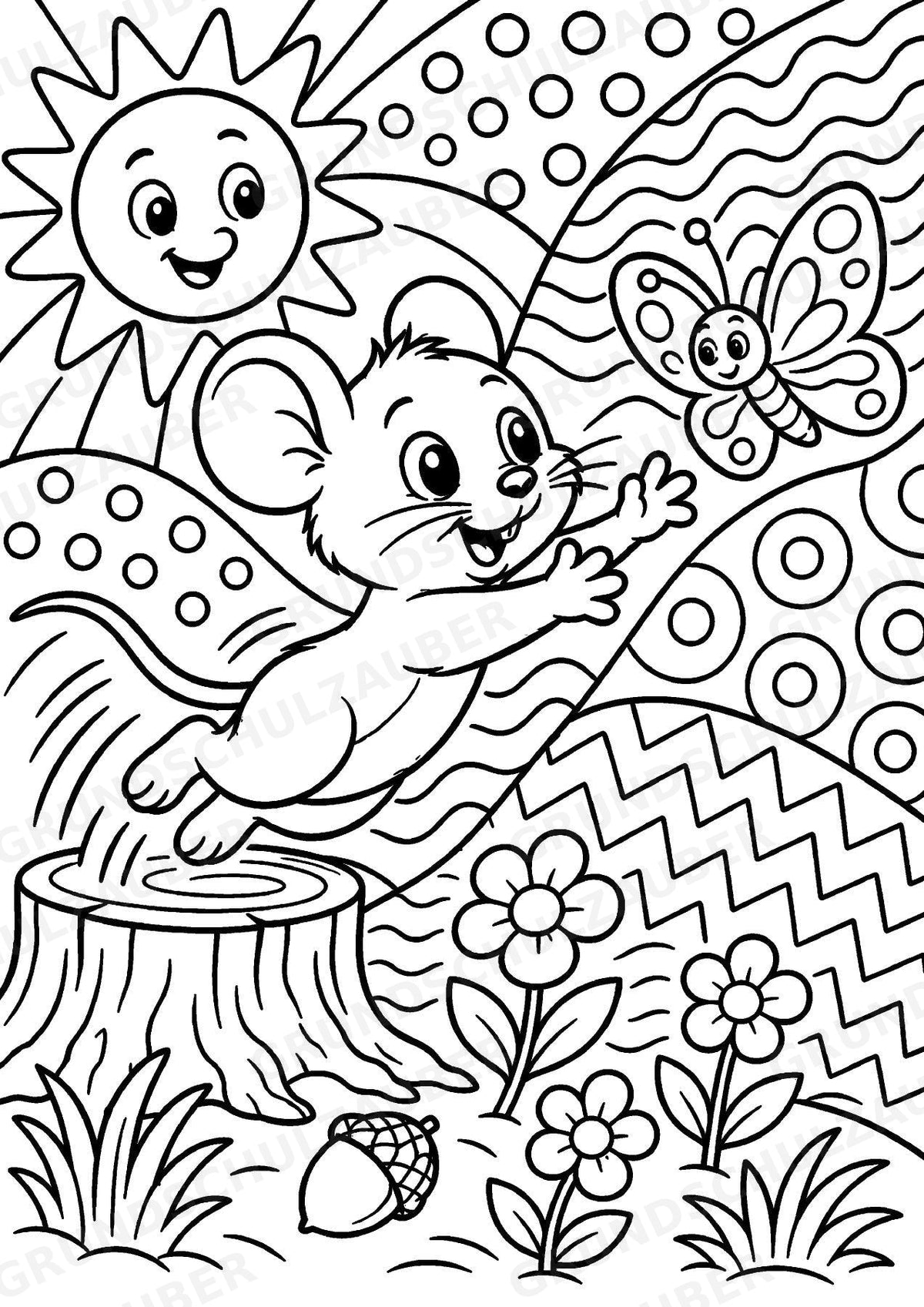 Maus POP Art Ausmalbilder 15 Malvorlagen – Materialseite 2