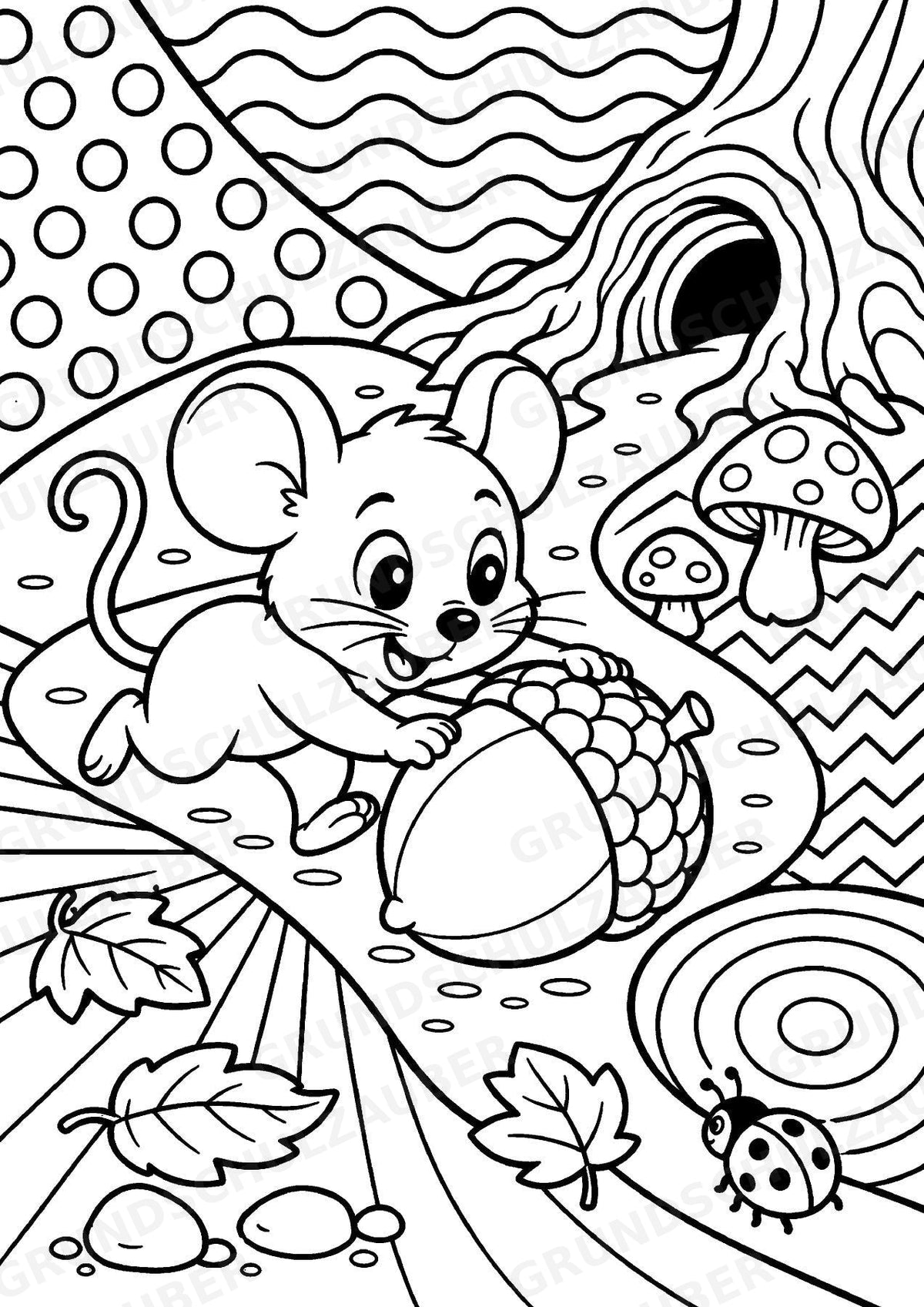 Maus POP Art Ausmalbilder 15 Malvorlagen – Materialseite 3