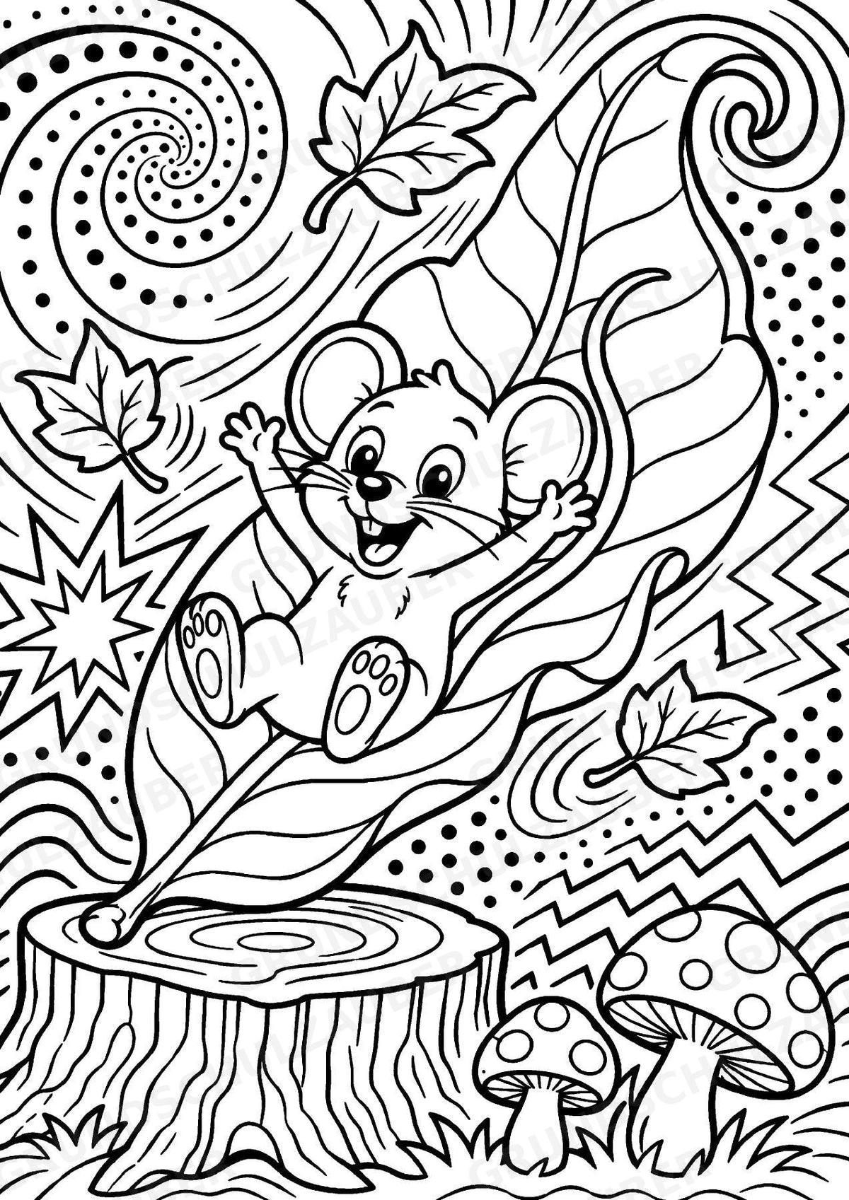 Maus POP Art Ausmalbilder 15 Malvorlagen – Materialseite 6
