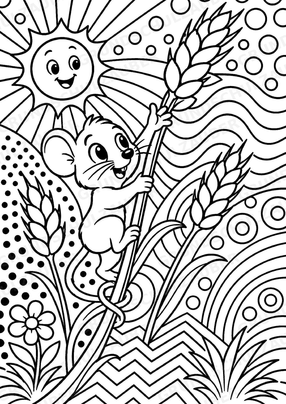 Maus POP Art Ausmalbilder 15 Malvorlagen – Materialseite 10