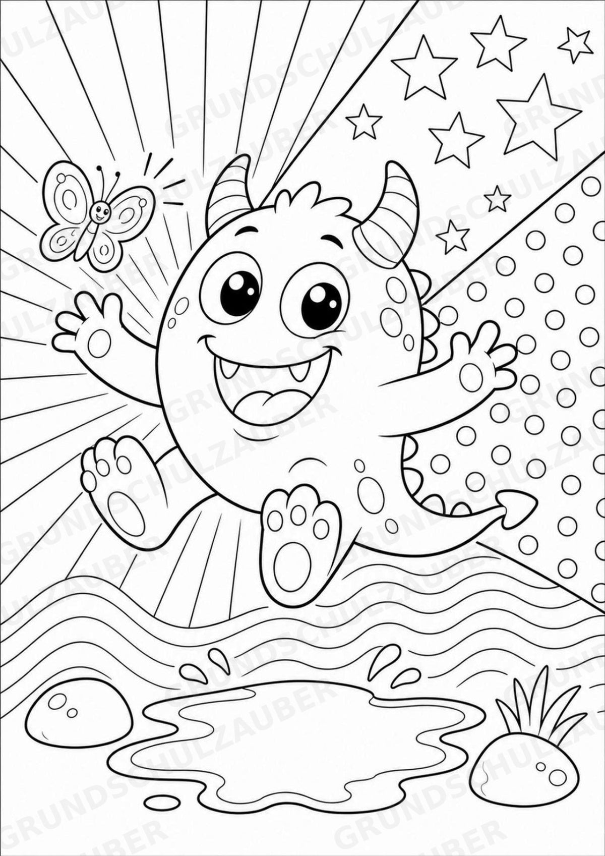 Monster POP Art Ausmalbilder 15 Malvorlagen – Materialseite 2