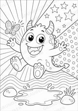 Monster POP Art Ausmalbilder 15 Malvorlagen – Materialseite 2