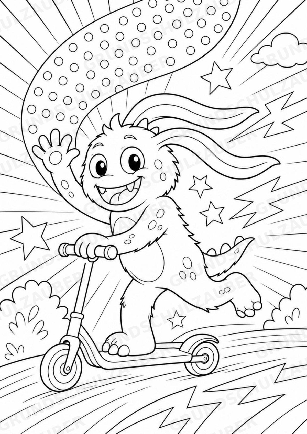 Monster POP Art Ausmalbilder 15 Malvorlagen – Materialseite 4