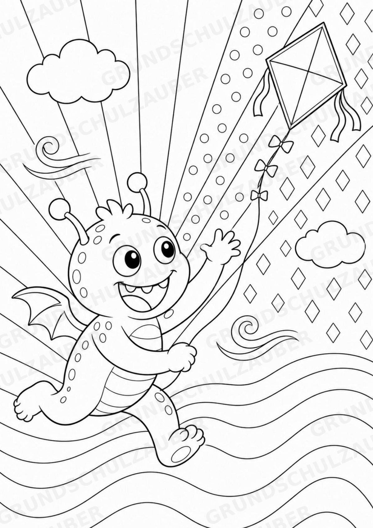 Monster POP Art Ausmalbilder 15 Malvorlagen – Materialseite 5