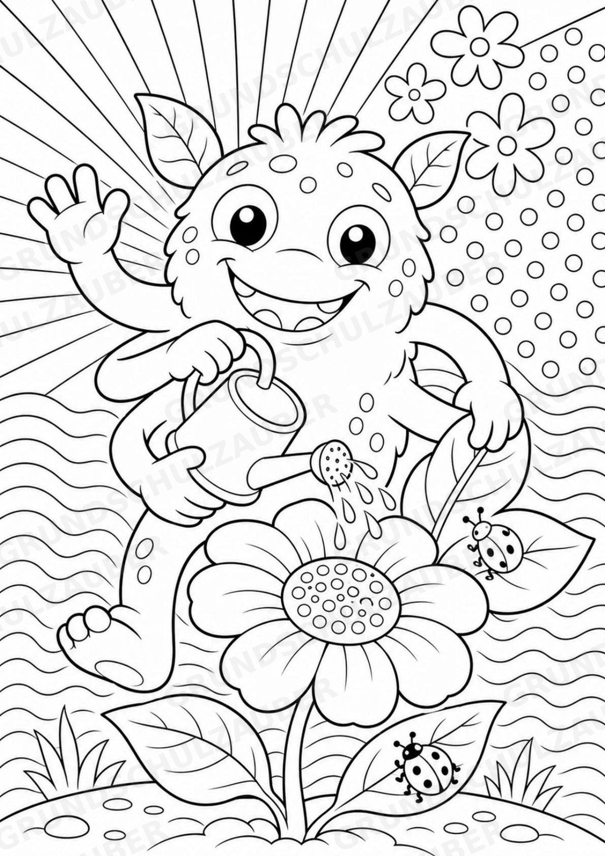 Monster POP Art Ausmalbilder 15 Malvorlagen – Materialseite 12