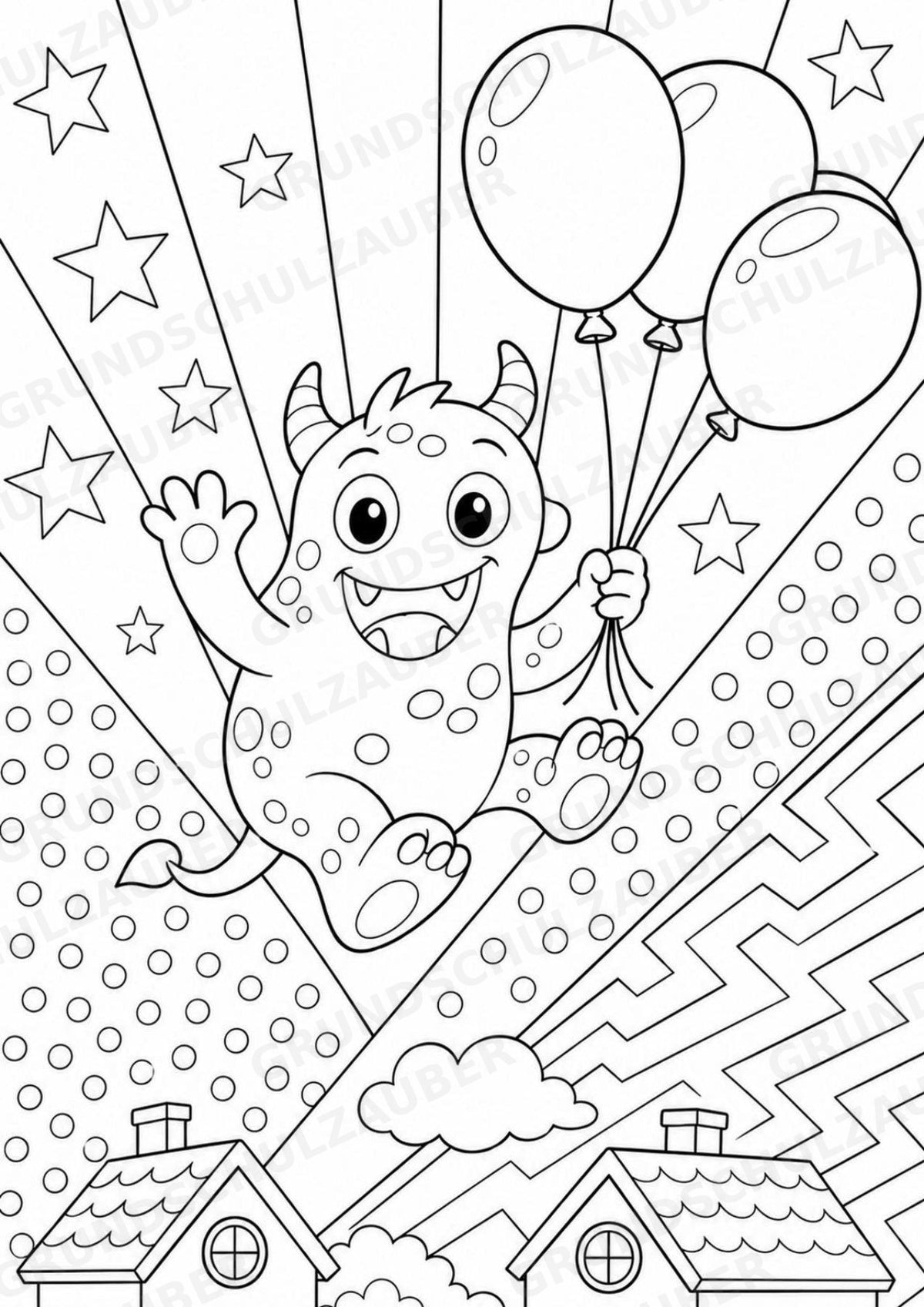 Monster POP Art Ausmalbilder 15 Malvorlagen – Materialseite 16