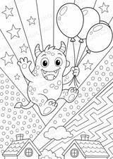 Monster POP Art Ausmalbilder 15 Malvorlagen – Materialseite 16
