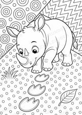 Nashorn POP Art Ausmalbilder 15 Malvorlagen – Materialseite 11