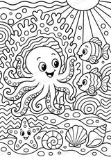 Oktopus POP Art Ausmalbilder 15 Malvorlagen – Materialseite 2