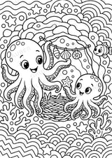 Oktopus POP Art Ausmalbilder 15 Malvorlagen – Materialseite 9
