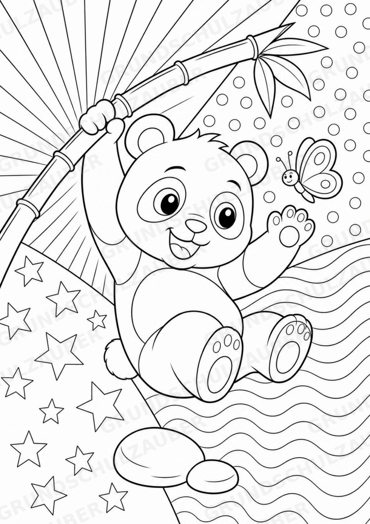 Panda POP Art Ausmalbilder 15 Malvorlagen – Materialseite 2