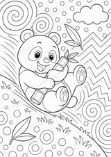 Panda POP Art Ausmalbilder 15 Malvorlagen – Materialseite 3