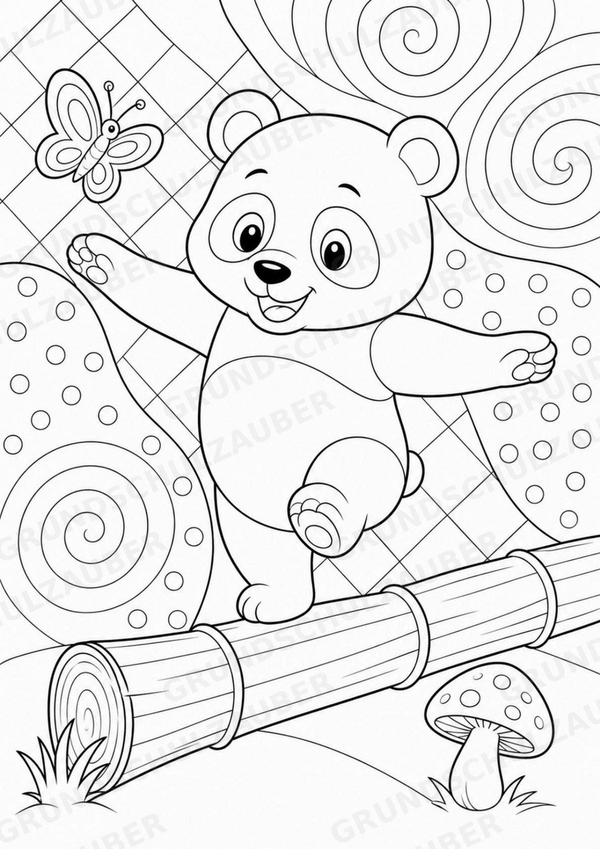 Panda POP Art Ausmalbilder 15 Malvorlagen – Materialseite 7