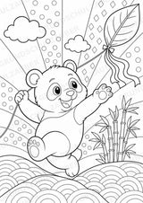Panda POP Art Ausmalbilder 15 Malvorlagen – Materialseite 8