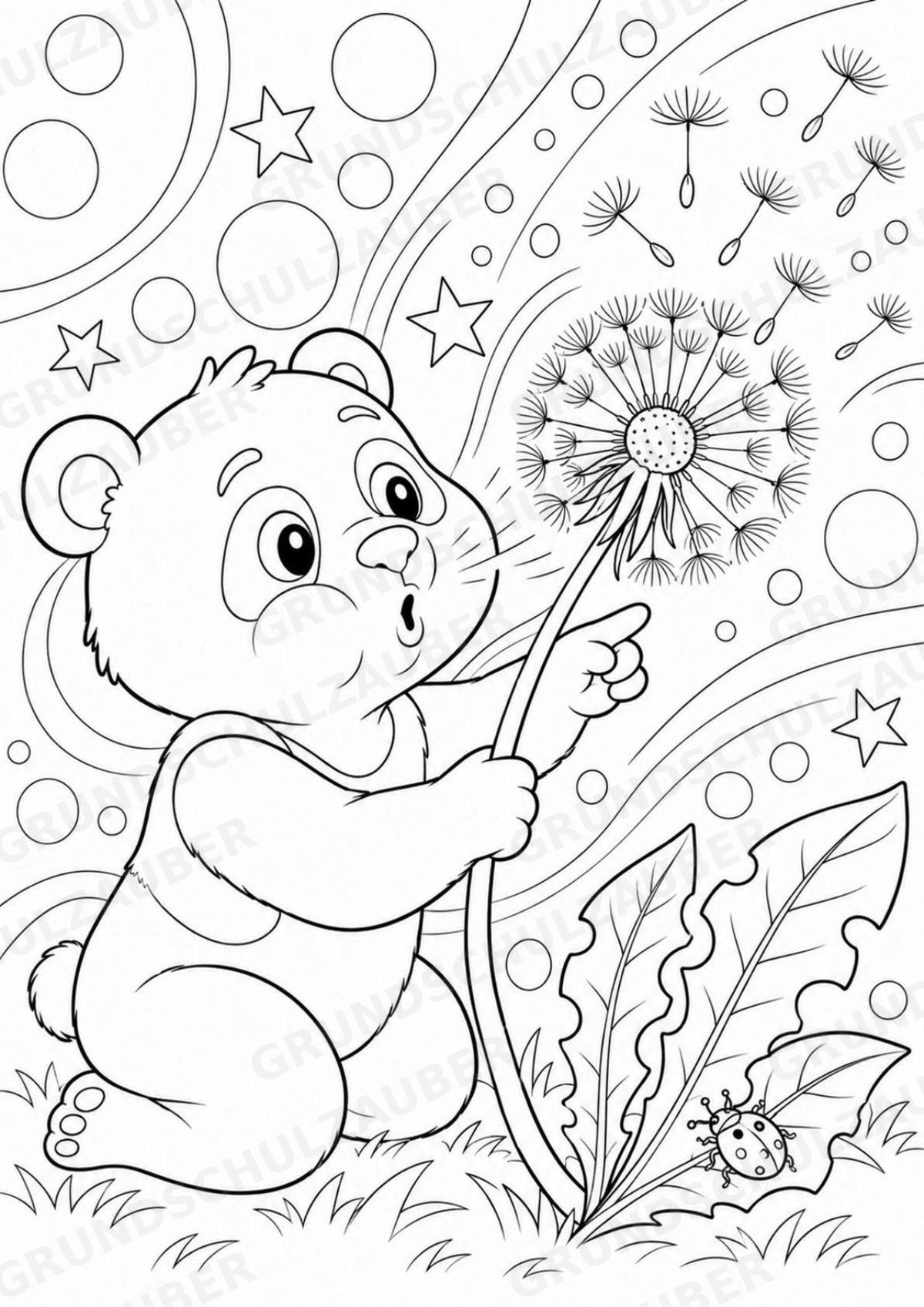 Panda POP Art Ausmalbilder 15 Malvorlagen – Materialseite 11