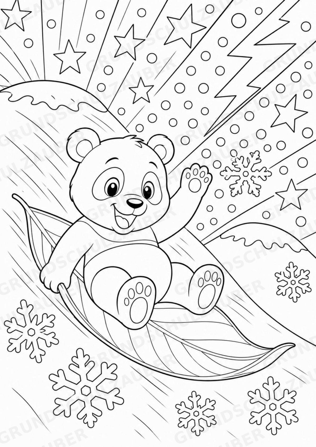 Panda POP Art Ausmalbilder 15 Malvorlagen – Materialseite 13