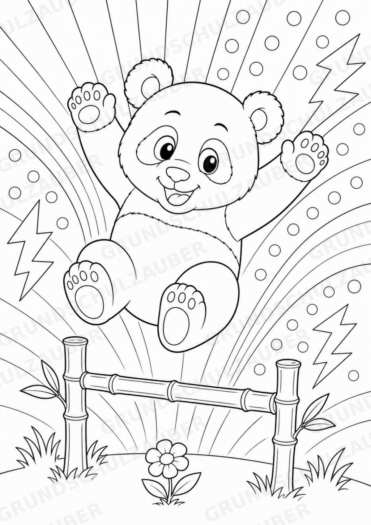 Panda POP Art Ausmalbilder 15 Malvorlagen – Materialseite 15