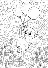 Panda POP Art Ausmalbilder 15 Malvorlagen – Materialseite 16