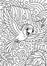 Papagei POP Art Ausmalbilder 15 Malvorlagen – Materialseite 7