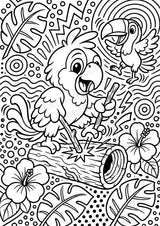 Papagei POP Art Ausmalbilder 15 Malvorlagen – Materialseite 10