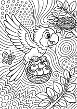 Papagei POP Art Ausmalbilder 15 Malvorlagen – Materialseite 11