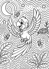 Papagei POP Art Ausmalbilder 15 Malvorlagen – Materialseite 15