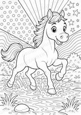 Pferd POP Art Ausmalbilder 15 Malvorlagen – Materialseite 2