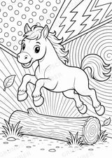 Pferd POP Art Ausmalbilder 15 Malvorlagen – Materialseite 3