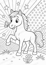 Pferd POP Art Ausmalbilder 15 Malvorlagen – Materialseite 4