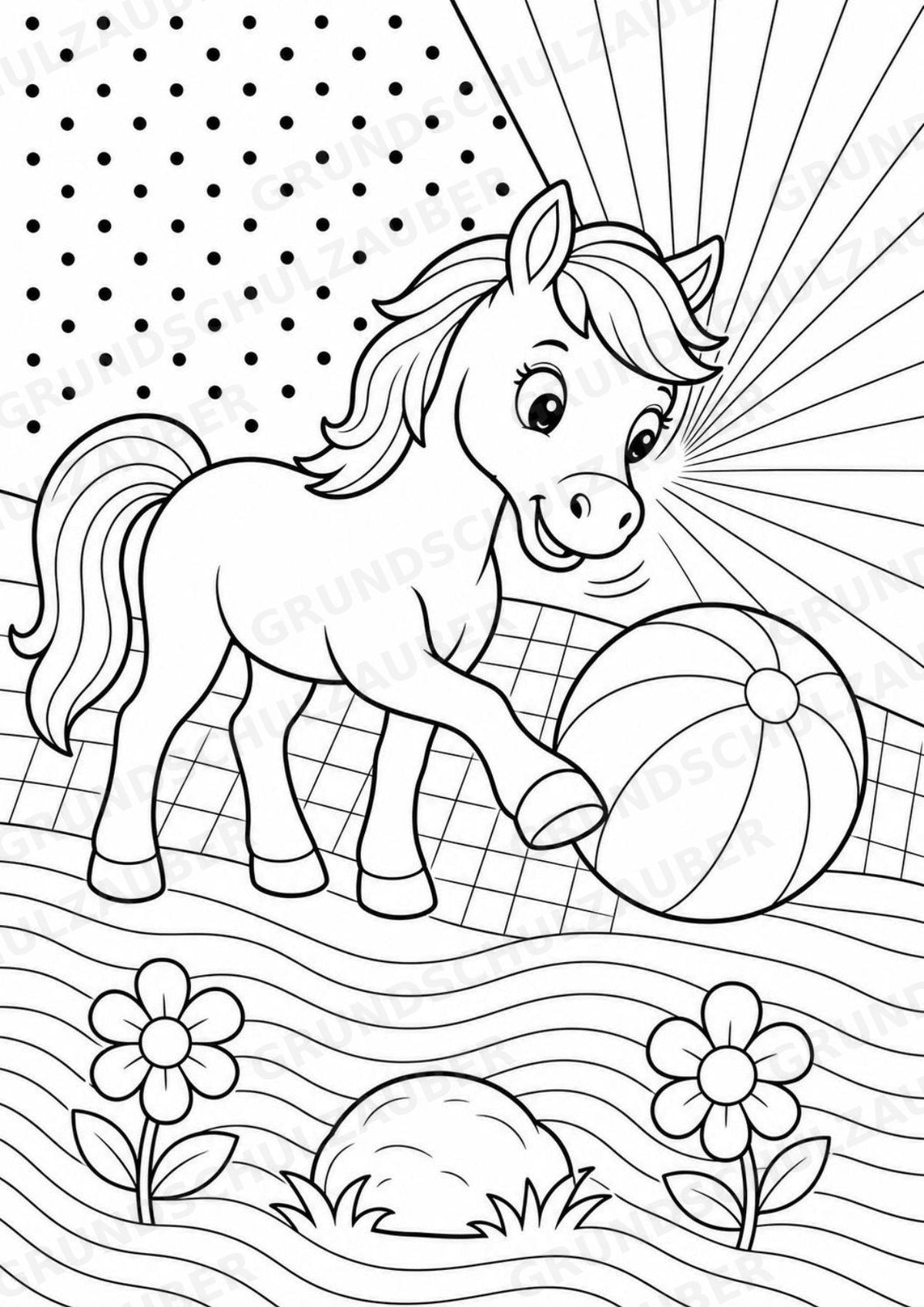 Pferd POP Art Ausmalbilder 15 Malvorlagen – Materialseite 6