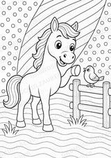Pferd POP Art Ausmalbilder 15 Malvorlagen – Materialseite 8