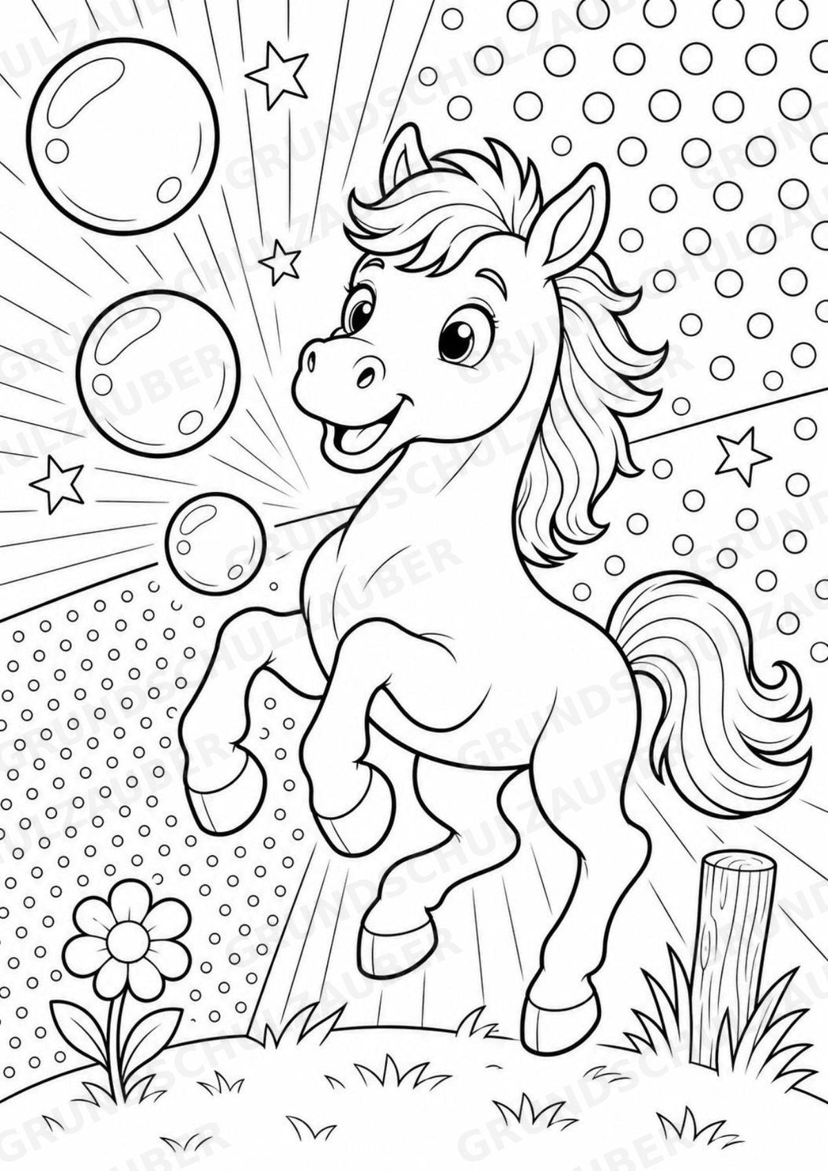Pferd POP Art Ausmalbilder 15 Malvorlagen – Materialseite 9