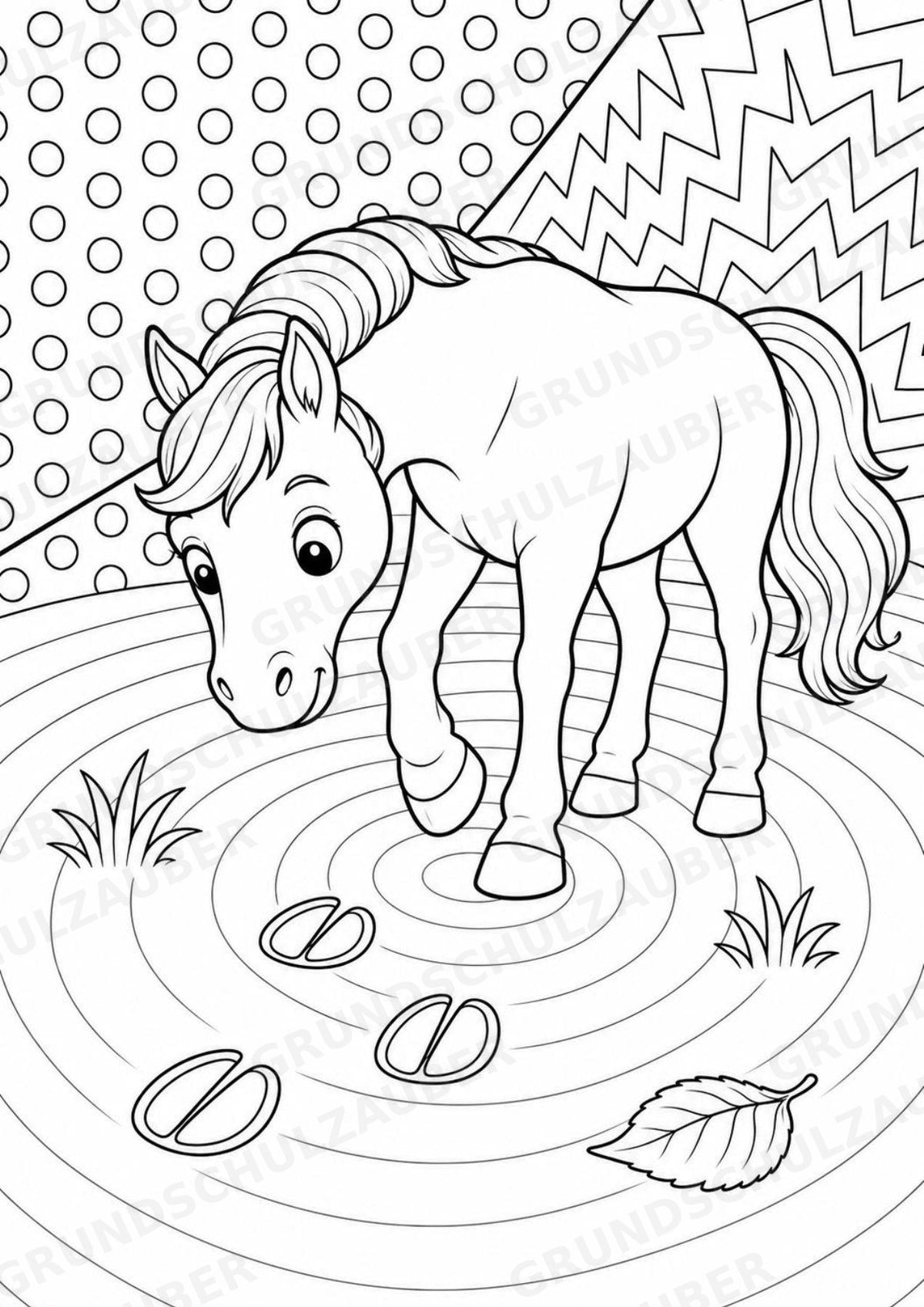 Pferd POP Art Ausmalbilder 15 Malvorlagen – Materialseite 11