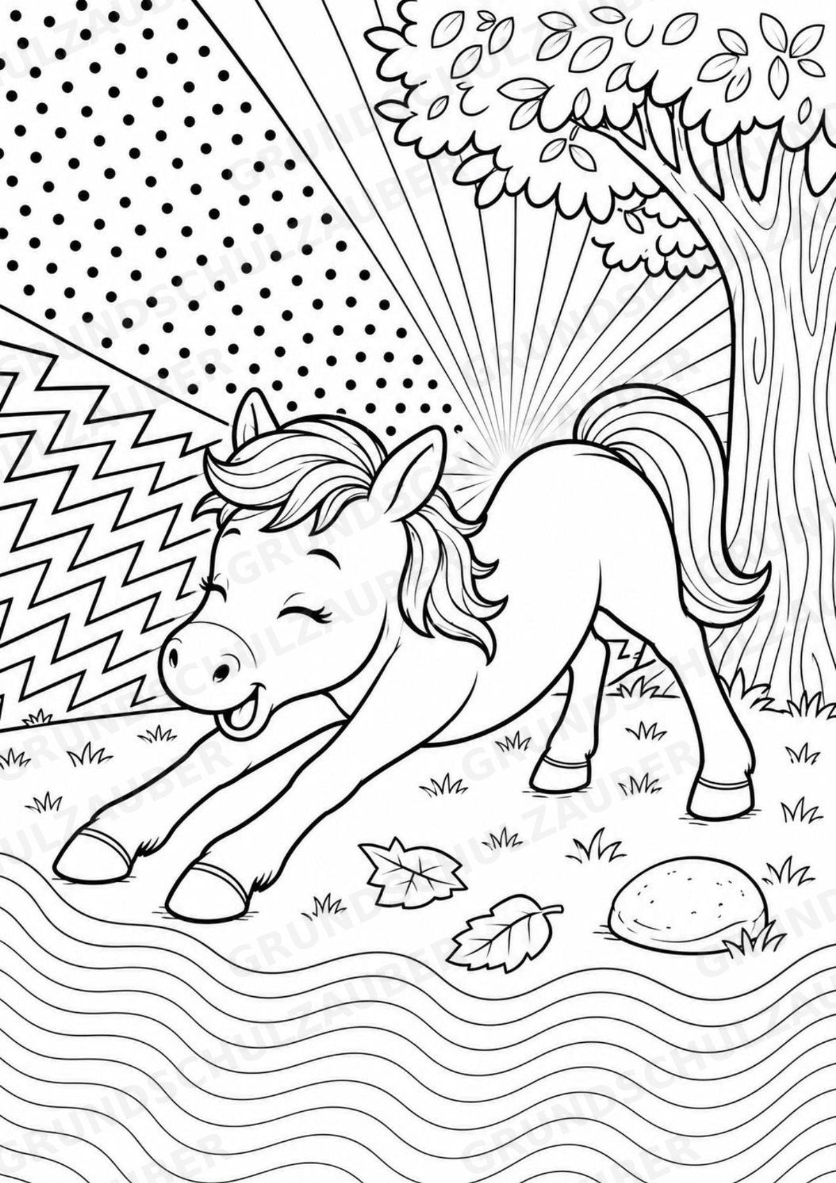 Pferd POP Art Ausmalbilder 15 Malvorlagen – Materialseite 14