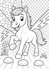 Pferd POP Art Ausmalbilder 15 Malvorlagen – Materialseite 15