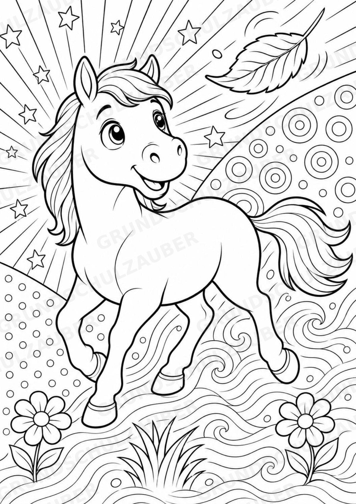 Pferd POP Art Ausmalbilder 15 Malvorlagen – Materialseite 16