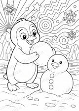 Pinguin POP Art Ausmalbilder 15 Malvorlagen – Materialseite 6