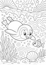 Pinguin POP Art Ausmalbilder 15 Malvorlagen – Materialseite 8