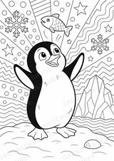 Pinguin POP Art Ausmalbilder 15 Malvorlagen – Materialseite 9