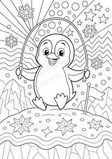 Pinguin POP Art Ausmalbilder 15 Malvorlagen – Materialseite 10