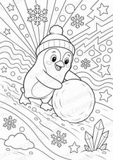 Pinguin POP Art Ausmalbilder 15 Malvorlagen – Materialseite 14