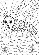 Raupe POP Art Ausmalbilder 15 Malvorlagen – Materialseite 2