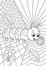 Raupe POP Art Ausmalbilder 15 Malvorlagen – Materialseite 6