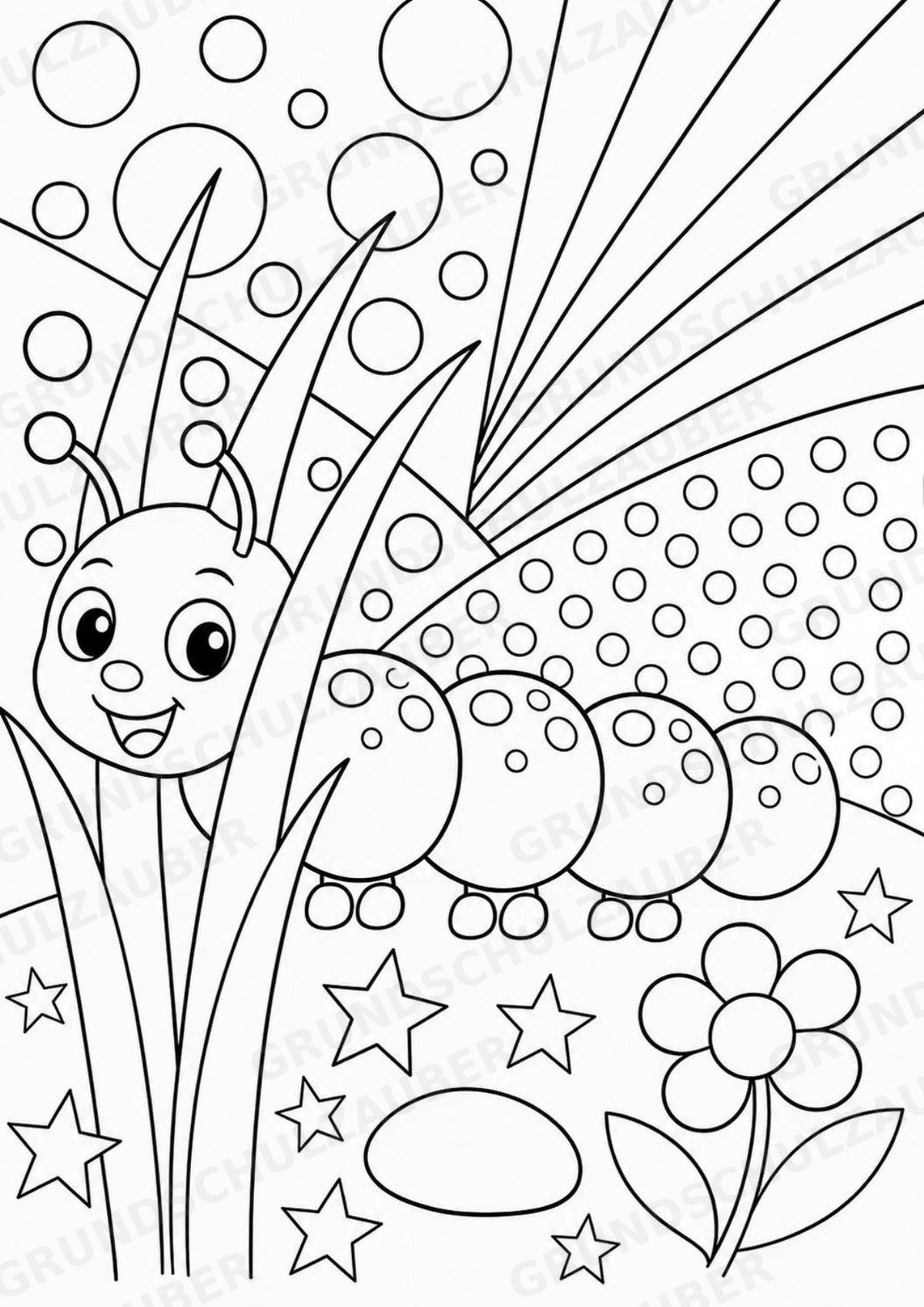 Raupe POP Art Ausmalbilder 15 Malvorlagen – Materialseite 9