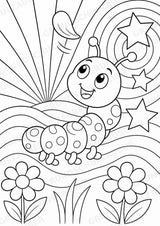 Raupe POP Art Ausmalbilder 15 Malvorlagen – Materialseite 16